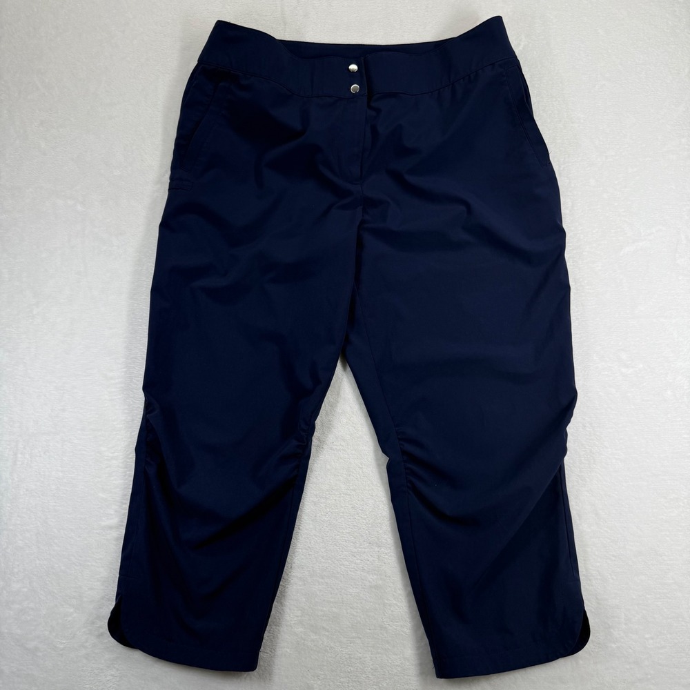 Zenergy Golf by Chicos Navy Blue Cropped Pants Size 1 M Stretch Activewear